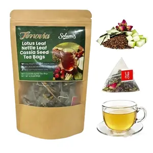 Solumis Anti-Inflammatea Herbal Tea Bags - Organic，lotus leaf cassia seed nettle caffeine-free soothing drink - 100% natural ingredients - eco-friendly tea bag-60 bags - handcrafted quality - vegetarian  - additive-free beverage tiktokshopspringglowup