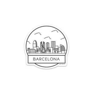 Blank Tag Co.® Barcelona Cityscape Waterproof Sticker