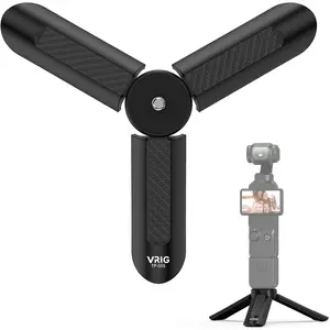 TP05S Mini Tripod for DJI OSMO Pocket4 & Pocket3,Portable Pocket Stand Desk Small Handheld Selfie Stick with 1/4" Screw Vlog for insta360 X5/X4/X3 /DJl Osmo Action 6/5Pro/4/3