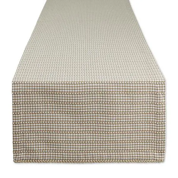 Design Imports 14" x 72" Farmhouse Gingham Table Runner