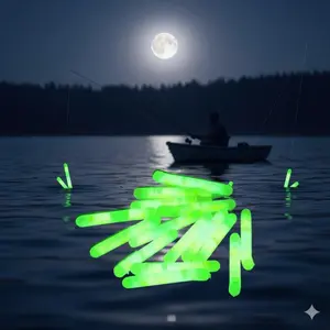 High Visibility Night Fishing Light Up Float Set - 5 Packs Glow Sticks, 30m Viewing Distance, Tangle Resistant Bobbers, Portable Gear with Mini Fluorescent Markers for Professional Fishing Accessories