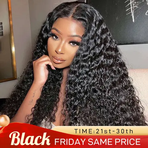 [Free Upgraded] YAWAWE 13x6 Water Wave Wig Wear go Glueless 3 In 1 Half Wig Indian Curly Thick & Bouncy Seamless Flip Over Wig with Defined Curls & Drawtring Beginner Friendly #TikTokShopBackToSchool #SohoChic