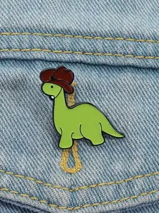 Cute Dinosaur Design Brooch, Durable Metal Pins, Fashion Brooch for Women & Men, Enamel Pin Suitable for Backpacks, Jeans, Scarves, Hats Decoration, Hat Clip, Fashion Accessory