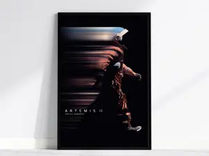 Artemis II NASA Poster | Moon Mission Crew Space Wall Art