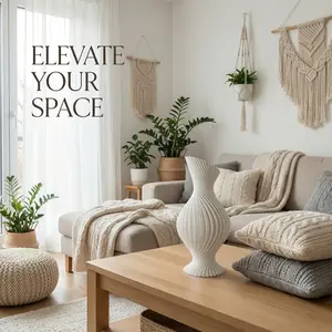 1 Pcs 3D-printed vase for home decor; minimalist floral design vase for decoration; wedding vase – decorative centerpiece for flower pots; suitable for living rooms, dining tables, bedrooms, entryways, offices, and coffee tables; home decor