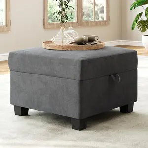 Garvee Storage Ottoman for Modular Sectional Sofa, 26 x 26 x 17 Inches Foot Rest Stool with Stroage and Seat Cube for Living Room Apartment Lounge