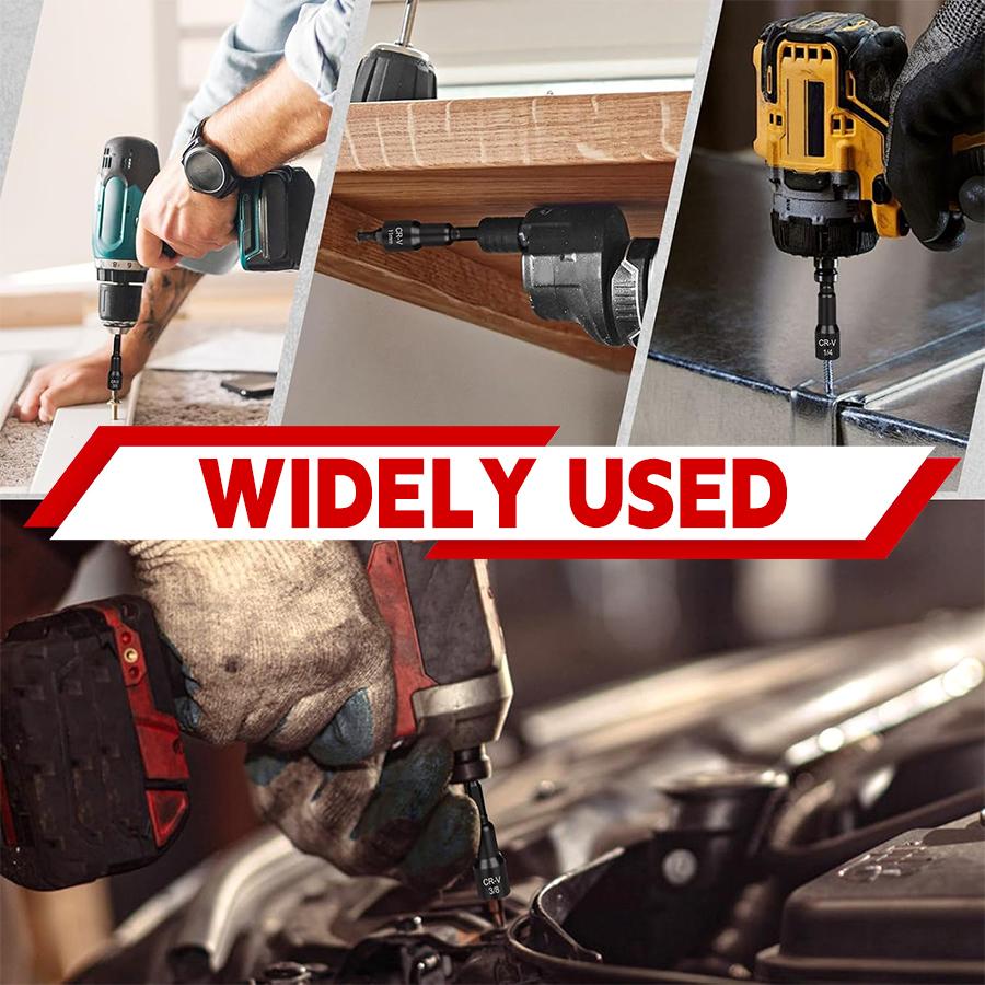 15-Piece Magnetic Nut Driver Set Chrome Vanadium Steel 1/4" Hex Shank Impact Resistant SAE 1/4"-9/16" Metric 6-14mm Hand Tools for Auto Repair, Home Maintenance, Furniture Assembly and Garage Workshop