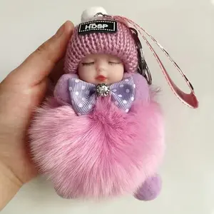 Cute Plush Doll Keychain, Decorative for Car Vanity Bag Handbag, Beautiful Valentine's Day Gift for Friends, Ca Prop 65 Compliant
