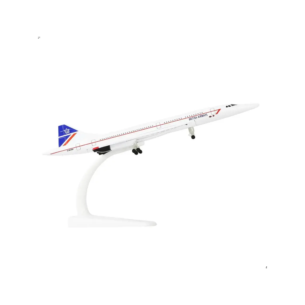 1/300 Concorde Singapore Diecast Toy, Metal Body Collectible with Display Stand, 20cm Model for Gift