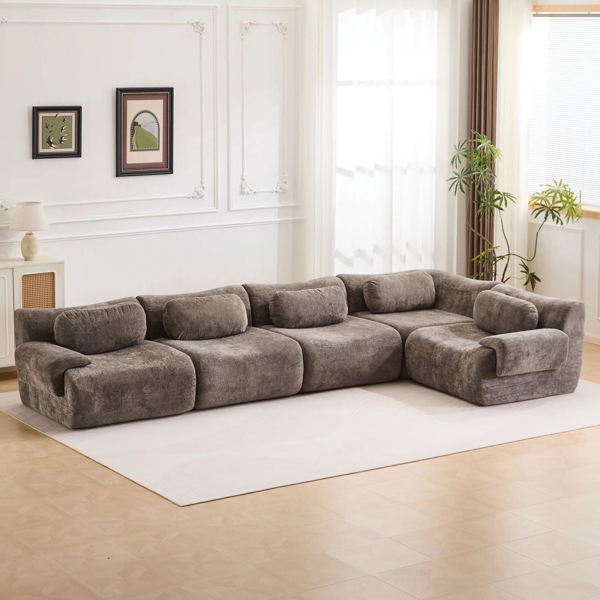 Dark Grey - 4 Seater + 1 Corner (148.2")