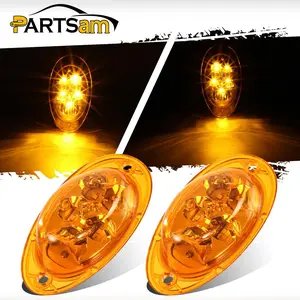 Partsam For Freightliner Cascadia Amber LED Side Marker Turn Signal Lights 5-2835-SMD Sealed Replacement for Freightliner Led Side of Cab Turn Marker / Parking Lights Clearance Lamps (Pack of 2)