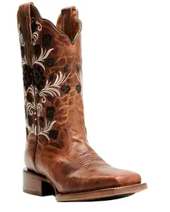 Dan Post Women's Athena Floral Embroidered Western Performance Boot Broad Square - Dp4944