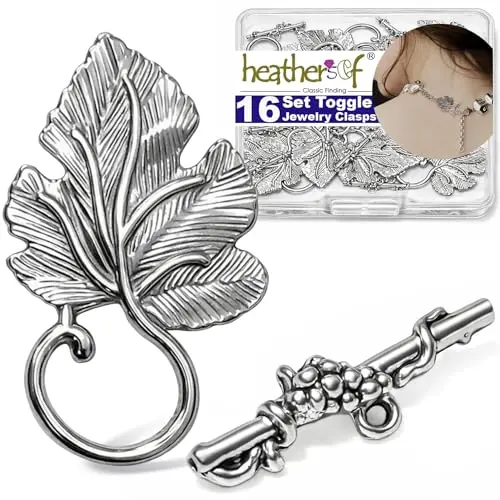 Large silver toggle clasp