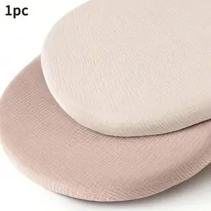 Baby Pure Color Mesh Bed Skirt, Dual Layer Breathable Bed Cover, Simple Design, Sweat-Proof Infant Bed Skirt, Washable Mattress Protector, Breathable Mesh Crib Liner