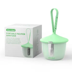 MomMed UV Pacifier Sterilizer, Portable Baby Pacifier Cleaner & Holder, Quick 60/180s UV Sanitizer with Auto Shut-Off, Travel-Friendly Pacifier Case for Babies