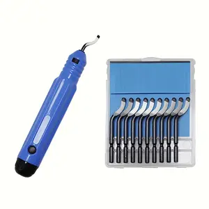 Handheld Burr Trimmer Manual Deburring Tool for Plastic Metal Edge Smoothing Medium Grit Non Woven Fabric Polishing Wheel Compatible with Angle Grinder Burr Removal Finishing Tool for DIY Metalworking Woodworking summerwins,summerwins