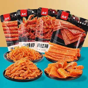 Spicy Strip Small Gluten Latiao Snack Food - Chinese Special Classic Handmade Spicy Gluten Latiao Delicious Snacking, Fragrant Flavour, 4 combinations Packed(4-Pack Combination)