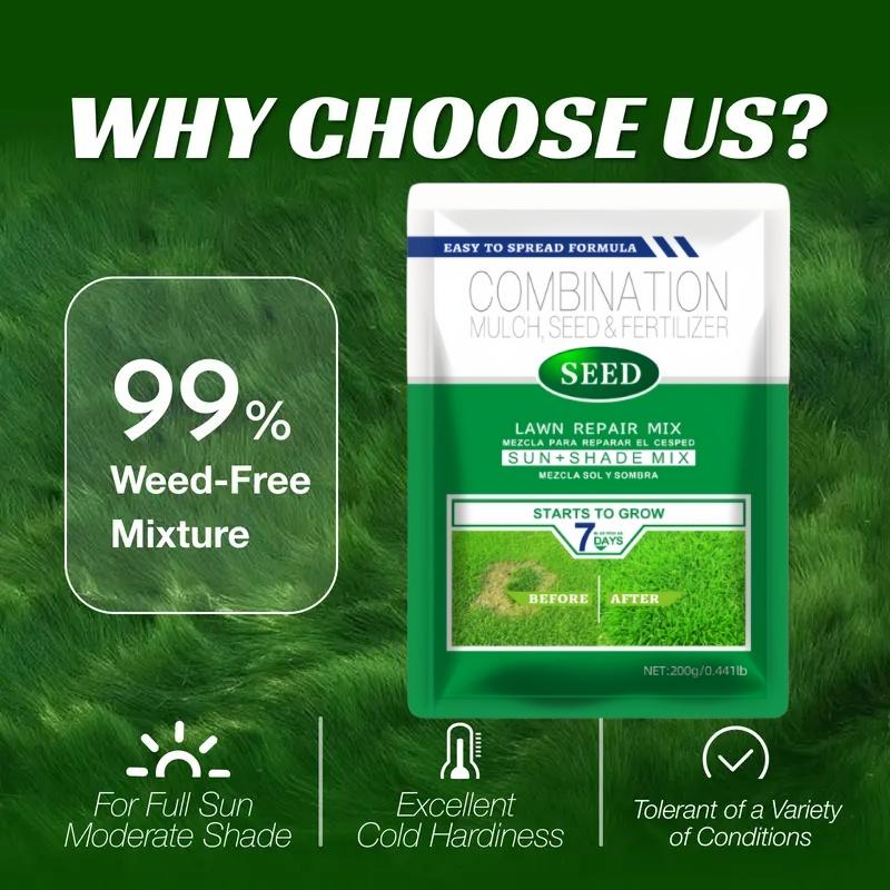 3000+ Fast Growing Green Grass Seeds for Lawn Home Garden Quality Lawn Care,Grass Seed and Shade Grass, Grows quickly and withstands all seasons, perfect for high-quality turf and golf courses, High Germination Grass Seeds Grown