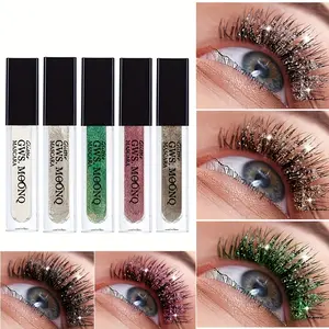 5-Color Sparkling Glitter Mascara, Sequin Shiny Broken Shiny Slender Mascara, Long Lasting Unscented Mascara Stages Parties Festivals And Masquerade