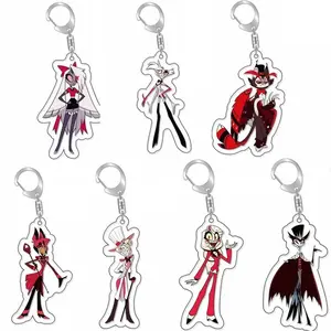 Cosplay Hell Inn Hotels A LASTOR L ucifer Cosplay Accessories Halloween Prop KeyChain Cosplay Car Bag Pendant Wholesale Gifts