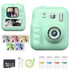 Instant Print Camera for Kids Ages 3-12, Thermal Print Toy Camera, Surprise Gift for Girls and Boys, Lithium Battery Included