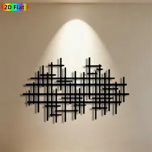 1pc Grid Metal Wall Art, Intricate Grid Statue Mural, Ideal Gift for New Year, Easter, Modern Decor Enthusiasts, Powder-Coated Metal Wall Decor Wall Sculptures, Perfect for Living Room Wall & Garden Fence, Contemporary Home Decor Accent