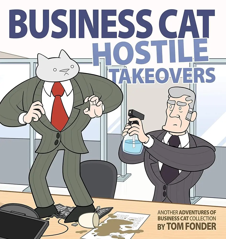 Business Cat: Hostile Takeovers English Comic Book - For Office Workers, Featuring Shocking Fall-and-Rise Arc, Temp Jobs, Thrilling Conclusion