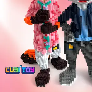 CubiToy Animation Series Medium Rabbit and Fox Bundle (13,600 PCS) Micro 3D Building Block Model