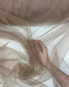 Dark Nude Stretch Netting Fabric