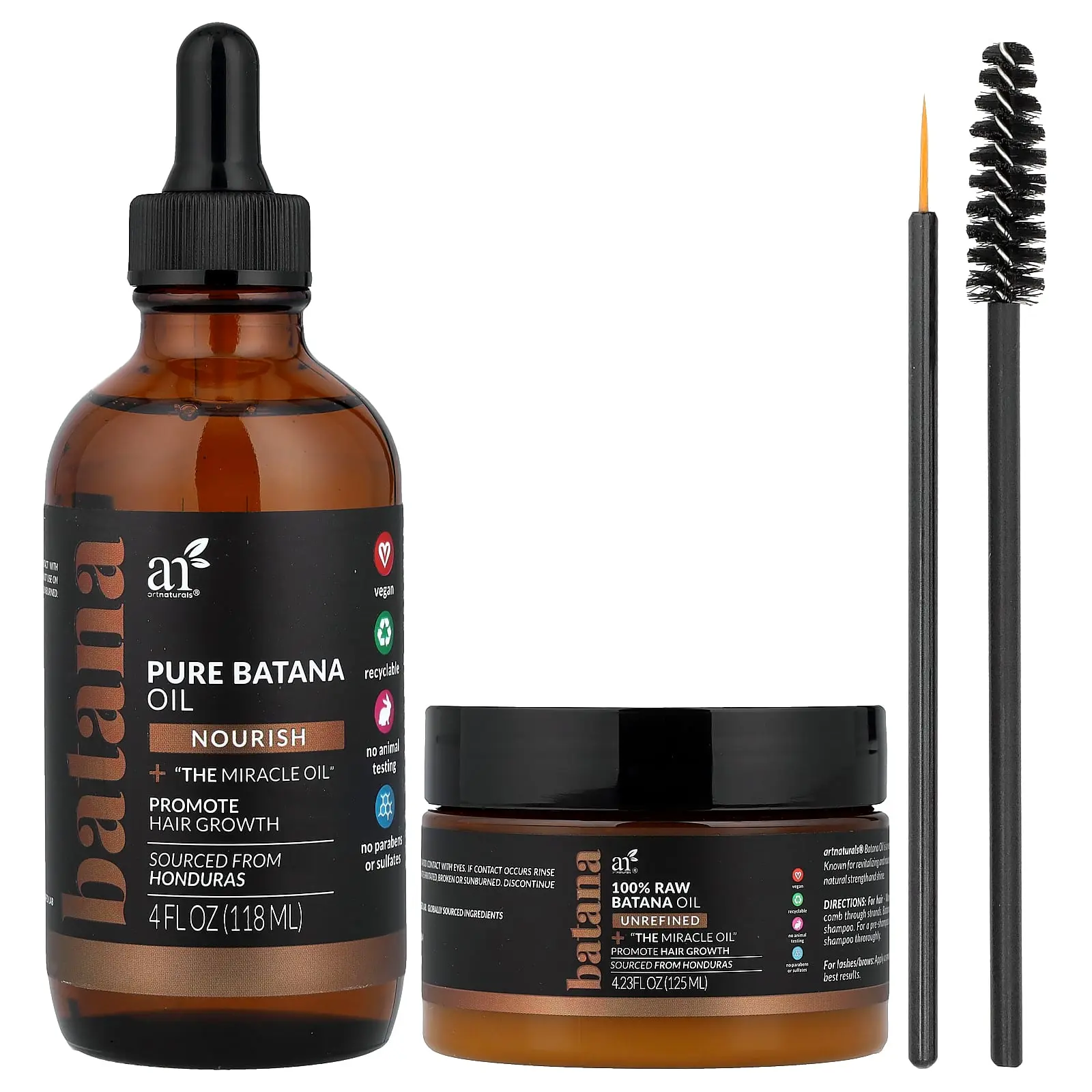 artnaturals Pure Batana Oil, Hair Growth Kit, 4 Piece Kit artnaturals Pure Batana Oil, Hair Growth Kit, 4 Piece Kit