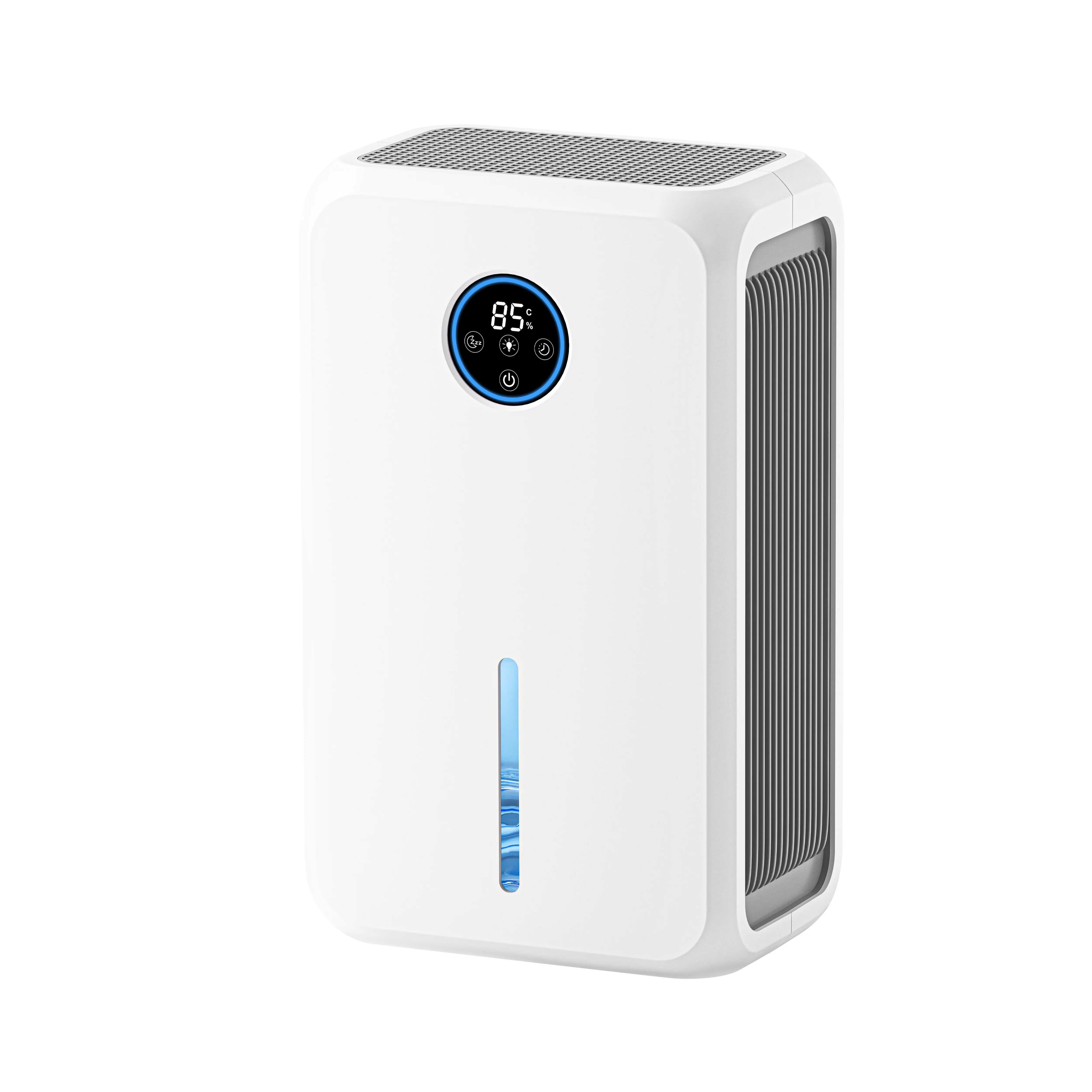 2600ml Whisper-Quiet Portable Dehumidifier for Indoor Use - Energy Efficient, Smart User-Friendly Operation, Auto Timer, 7-Color Changing LED Lights, LED Display, Compact for Bedrooms, Bathrooms, Moisture Removal, Garage
