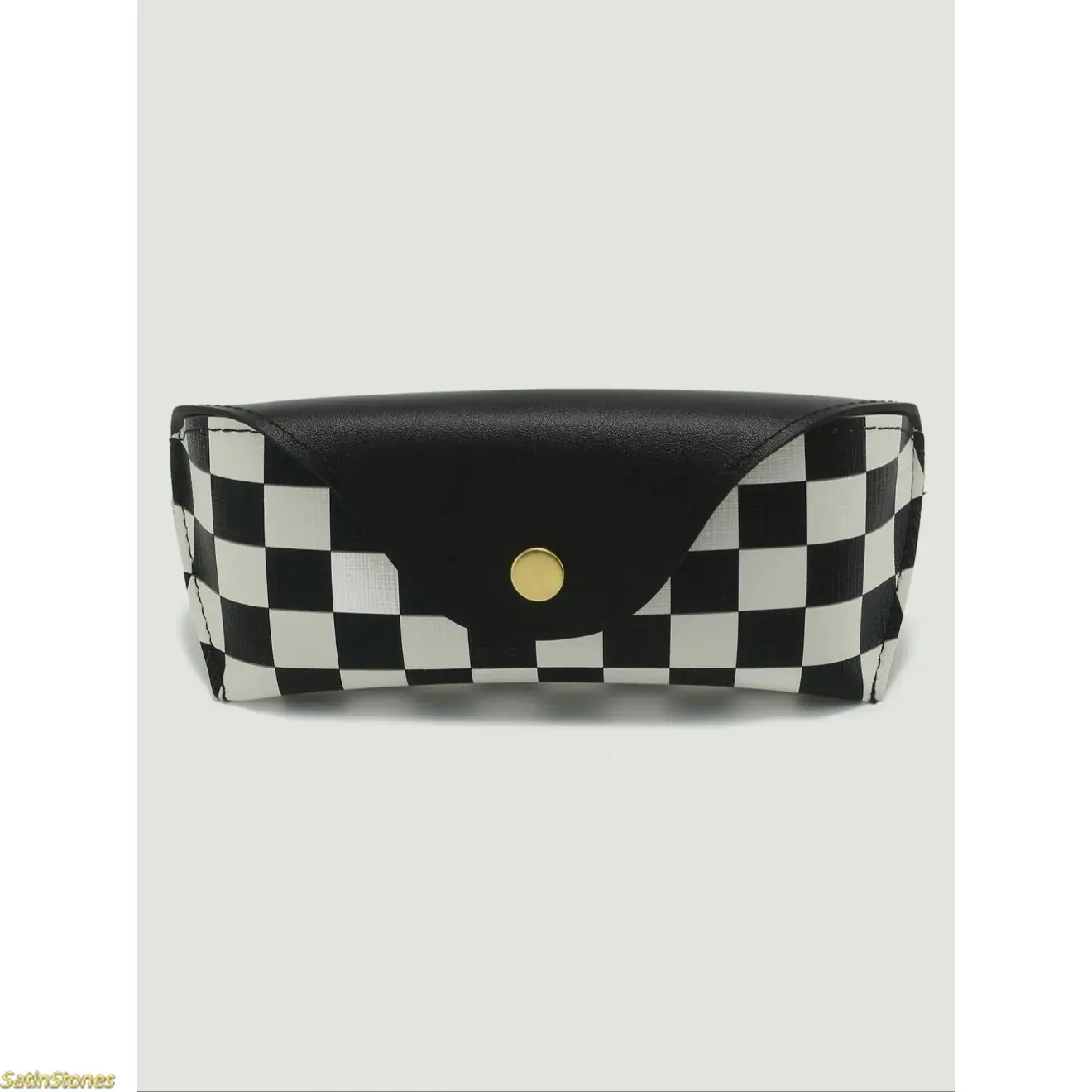 Plaid PU Leather Glasses Case for Unisex Adults, Basic U-Shaped Portable Eyewear Organizer with Anti-Pressure Lining, Glasses Holder, Eye Glasses Holders, Glasses Storage