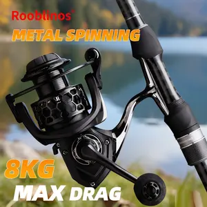 Rooblinos GTA3 Spinning Reel, 17.5LBS Carbon Drag, Full Metal Gears, Waterproof, Saltwater & Freshwater, High Performance, Durable Smooth, Corrosion Resistant, All-Purpose Fishing Reel for Bass, Trout, Inshore & Offshore Angling, Outdoors Reel