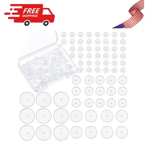 200 Pcs Clear Piercing Disc for Piercing Bump 3/5/ 7/9 mm Clear Silicone