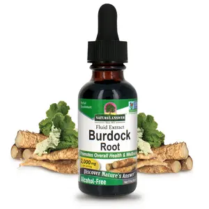 Nature's Answer Alcohol-Free Burdock Root 2000mg 1oz Extract Herbal Supplement Promotes Overall Wellbeing Gluten-Free Non-GMO Vegan Dietary - Fitness