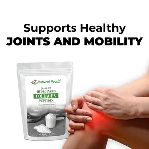 Hydrolyzed Collagen Peptide Powder (Unflavored) - Grass-Fed - Easily Dissolves - Skin & Joint Support - Amino Acids - Fitness, Health & Beauty