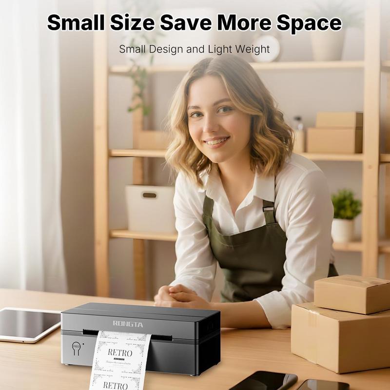 RT  Shipping Label Printer, Bluetooth Wireless Thermal Label Printer, Compatible with iOS, Android, Windows, Mac, Chromebook, Widely Used for Etsy, Ebay, Shopify, USPS