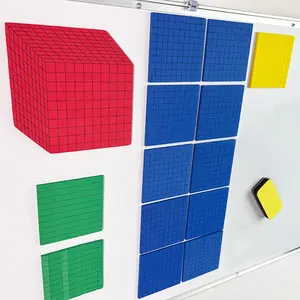 131 PCS EVA Foam Magnetic Base Ten Set for Math Education - Place Value Teaching Tools, Math Manipulatives Counting Blocks Base 10 Number Blocks for Kids Math Learning