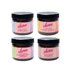 Mighty Mini 4 Pack Sampler Pack | Shroomie, Berry Well, Ginger Turmeric + Minty Lavender Matcha