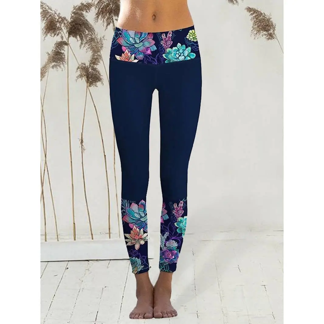 Casual Print Sports Yoga Leggings