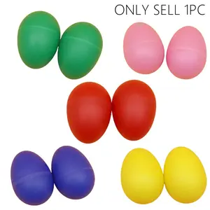 2pcs Plastic Rattle Maracas Shakers for Easter, DIY Painting Colorful Egg Instruments, Music Toys for Kids and Adults, Neon, Percussion Instrument, Percussion Musical Instruments