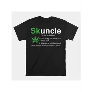 Vibrant Premium T-Shirt Featuring a Humorous Definition of a Weed-Loving Uncle, Perfect As a Fun Gift for Men with a Crew Neck And Short Sleeves
