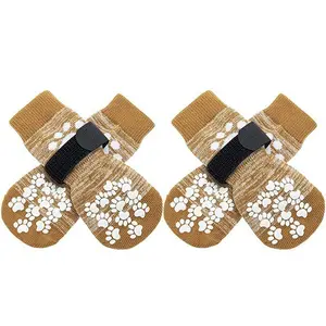 Anti Slip Dog Socks to Prevent Licking Paws, Dog Shoes for Hot Pavement, Dog Booties for Small Medium Large Senior Dogs, Traction Control Dog Boots & Paw Protectors for Hardwood Floors