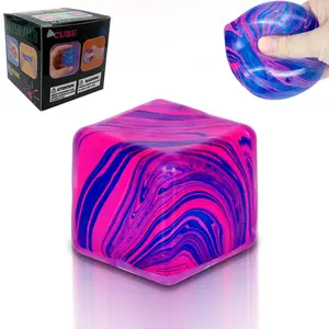 Nice Cube Blue 2.16in Wonder Waves Texture  Berg Teenie Fidget Toy Stress Relief Toy-Fun & Relaxing for Kids and Adults(Blue)