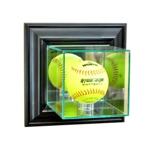 Perfect Cases  Wall Mounted Softball Display Case- Black
