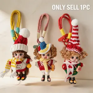 Kawaii Christmas Doll Keychain - Festive Backpack Charm for Teens 13+, Cute Holiday Gift, 1PC Only