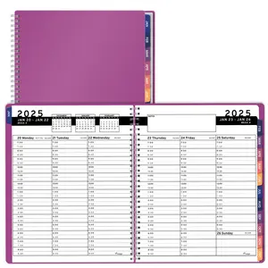 Appointment Book & Planner - Ensight 6.5x8.5 in, Large Tabbed Daily Hourly Weekly Planner, Schedule Book 30-Min Slots, Jan 2026 - Dec 2026 - Magenta