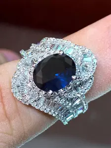 1 PC Romantic Cubic Zirconia Ring For Women Bridal Rings Statement Rings For Wedding Engagement Anniversary Party Jewelry Valentine's Day Gift