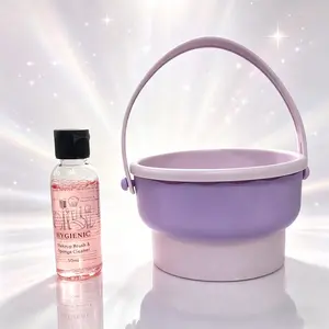 Makeup Brush and Beauty Sponge Cleaning Basket, Single Item Makeup Brushes Cleaner, Abs Material, Plastic Frame, No Battery
