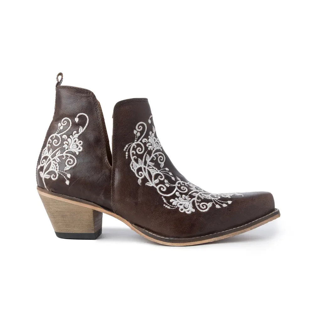 Women's Classic Prairie Dream Leather Ankle Boots - Rubber-Soled Footwear for Daily Wear